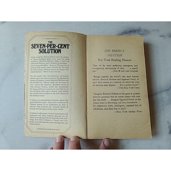 The Seven-Pet-Cent Solution By Jihn H. Watson, M.D. Paperback - Picture 2 of 10